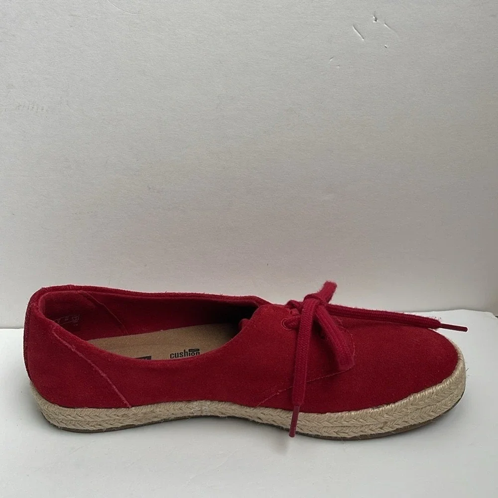 Clarks Collection Women's Red‎ Espadrille Loafers Sneakers 8